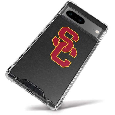 University of Southern California USC Dark Grey Logo Google Pixel 8a Clear Case
